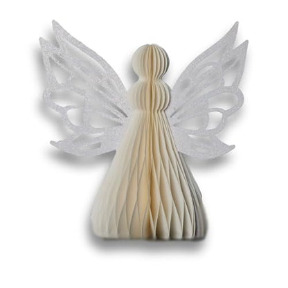 Your Heart's Content Honeycomb Paper Angel (Ivory Angel) - color: Ivory Angel
