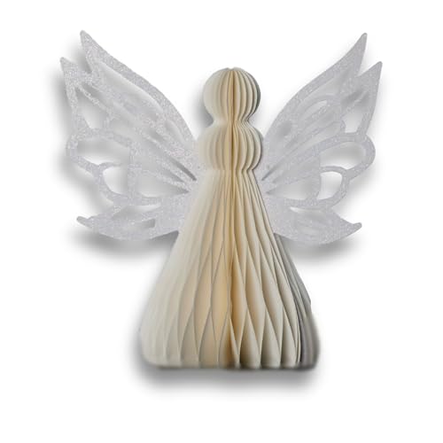 Your Heart's Content Honeycomb Paper Angel (Ivory Angel) - color: Ivory Angel