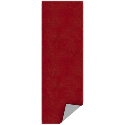 Ottomanson Door Mat Indoor Entryway Runner Rug – Non-Slip Durable Low-Pile Runner with Stain-Resistant Surface, 20" x 59", Red - color: Red