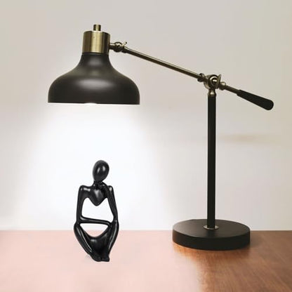Sandstone Resin Thinker Statue Style Abstract Sculpture, Black, Right - color: Small Black, size: Right 1pc