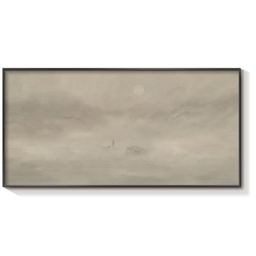 HUARCEY Black Metal Framed Minimalist Christ Poster Jesus Leaves the 99 Sheep Wall Art Beige Abstract Decor Textured Sandstone Modern Jesus and Lamb Canvas Christian for Prayer Living Room 20"x40" - color: Guide