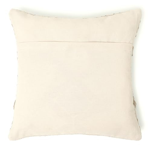 · REDEARTH · Textured Handwoven Throw Pillow Cases Geometric Craft Taupe - color: Geometric Craft Taupe, size: 18" x 18" (Pack of 2)