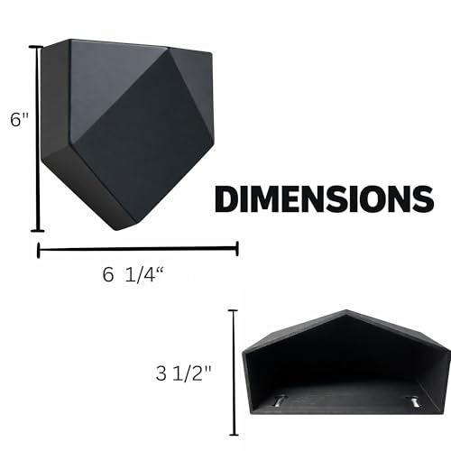Vertical Garden Wall Planters – 2-Pack Modern Matte Black Geometric Pots for Indoor Plants, Wall Vase, Indoor and Outdoor Use 6"