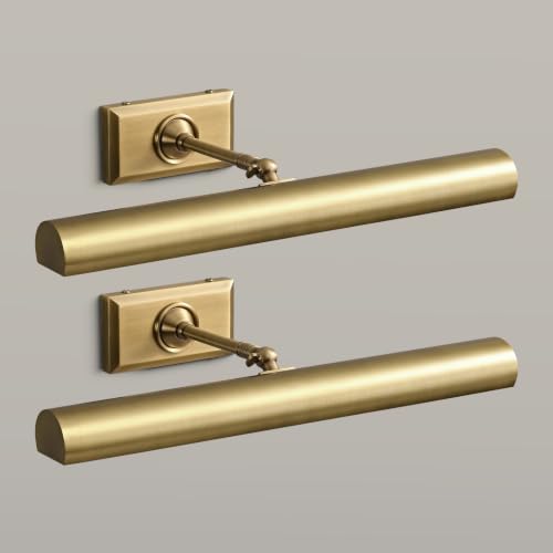 18 inch Picture Lights for Wall Hardwired 2PK Brass Picture Lighting - color: Brass, size: 18in-2PK