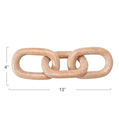 Bloomingville Decorative Marble Chain, Variegated Blush Tones - color: Pink