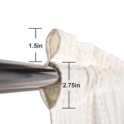 DOSLY IDÉES Farmhouse Rustic Spa Waffle & Cotton Valance, 52x18 Inch - color: Beige & Black Striped, size: 52"W x 18"L (Pack of 1)