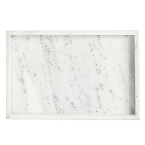 Juvale Large Marble Vanity Tray - Jewelry & Cosmetic Organizer with Drawer Organizer - Bathroom Display with Soap Tray - Home Accent Piece with Marble Decor - 11.7 x 7.7 x 1.1 in White - size: 11.7" x 7.7" x 1.1"