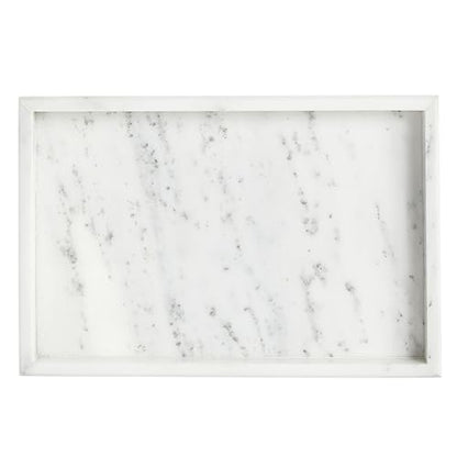 Juvale Large Marble Vanity Tray - Jewelry & Cosmetic Organizer with Drawer Organizer - Bathroom Display with Soap Tray - Home Accent Piece with Marble Decor - 11.7 x 7.7 x 1.1 in White - size: 11.7" x 7.7" x 1.1"