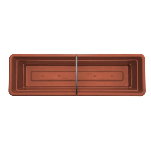 Bloem Dura Cotta 18" Plastic Window Box Planter, Terra Cotta, 3-Pack - color: Terra Cotta, size: 18" (Pack of 3)