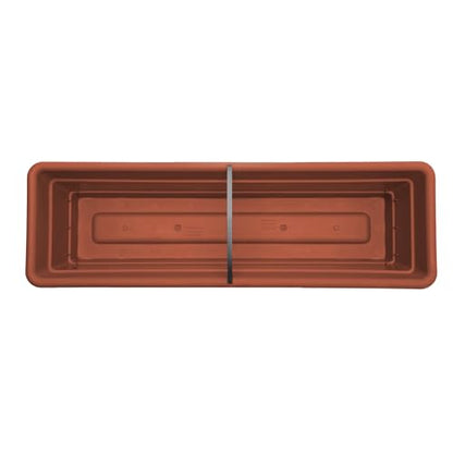 Bloem Dura Cotta 18" Plastic Window Box Planter, Terra Cotta, 3-Pack - color: Terra Cotta, size: 18" (Pack of 3)