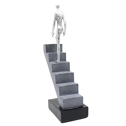 Lukitas Ladder Statue Sculpture, Modern Minimalist Art Decor, Resin 11.5''