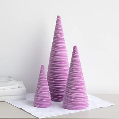 Your Heart's Content Set of 3 Lavender Velvet Trees (Lavender) - color: Lavender