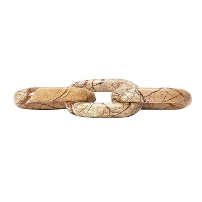 Bloomingville Decorative Marble Chain, Variegated Brown Tones - color: Brown