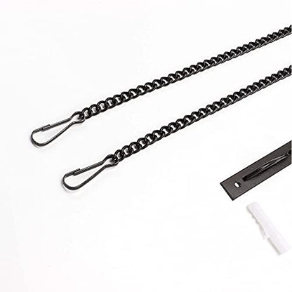 Bieye Chain002 17.7-Inch Black Hanging Chains for Stained Glass, 2-Pack - size: Black 17.7-inches Long