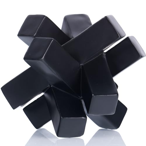 XMGZQ Black Knot Statue for Coffee Table Decor,Modern Minimalist Geometric Knot Sculpture and Figurines,Abstract Art Line Decorative Ornaments Knick Knacks for Shelves,Bookcase,Console,Tabletop,Entry - color: Blakc