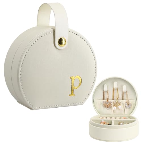 COLLECTIVE HOME Small Travel Jewelry Case for Women, Detachable Handle (p) - color: p