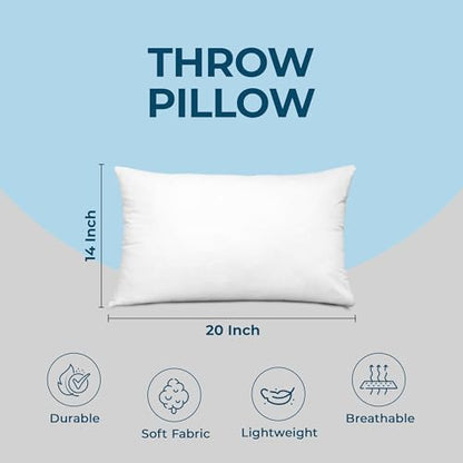 Utopia Bedding Throw Pillows, Decorative 14x20 Pillow Inserts, Set of 4 - size: 14x20 Inch