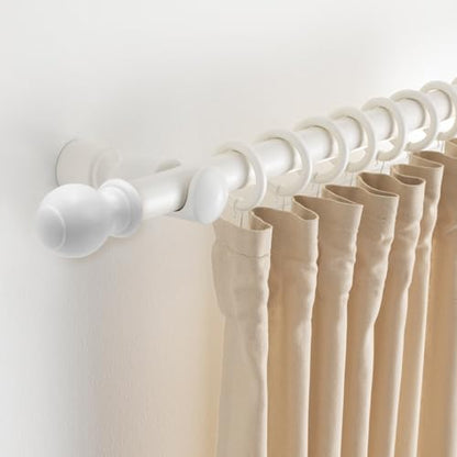 Antrader Finials for Curtain Rods and Wood Curtain Rod Brackets,White - color: White