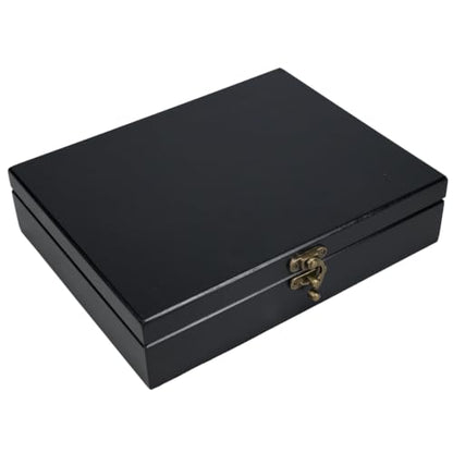WE Games Old World Wooden Keepsake Box - color: Black Stained, size: Large