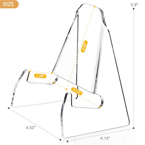 YUXUN 2 Pack Plate Stand for Display Acrylic Display Stand with Ledge - size: 5.9 Inch