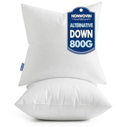 MIULEE Set of 2 Throw Pillow Inserts 24x24 Inches with 100% Virgin Filling - size: 24x24