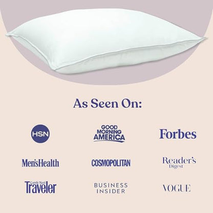 FluffCo Zen Fluff® Down Alternative Bed Pillow - Soft, King Size (1 Pack) - size: King (U.S. Standard)