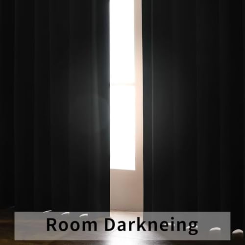 Joydeco Blackout Curtains 108 Inches Long, Thermal Insulated Black Out Curtains 2 Panels Set, Room Darkening Drapes for Living Room Window Rod Pocket Back Tab (W52 x L108 Inch, Brown) - color: Brown, size: 52"W x 108"L (Pack of 2)
