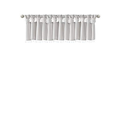 Madison Park Faux Silk Valances for Windows with Beads, 50x26 Silver - color: Silver, size: 50"W x 26"L (Pack of 1), style: Valance