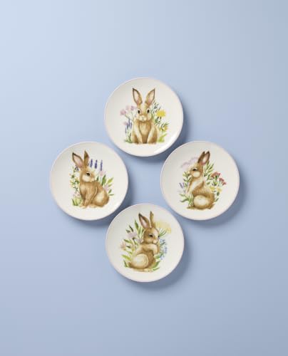 Lenox Bunny 4-Piece Easter Accent Plates, Appetizer Plate Set for 4 - style: Accent Plates