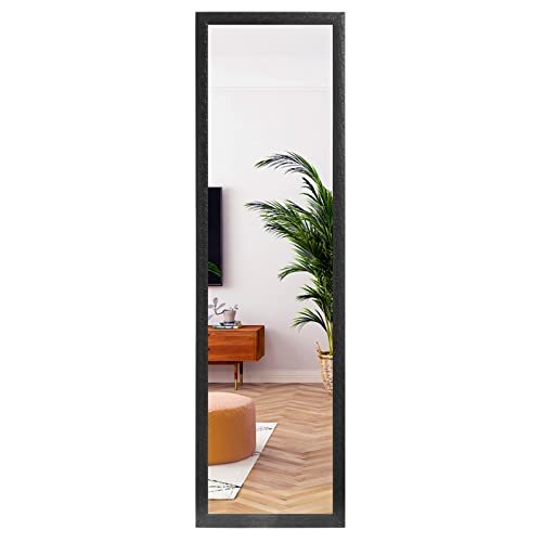 LFT HUIMEI2Y Door Mirror Full Length, Wall-Mounted Mirror Black 50" x14" - color: Black