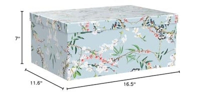 Soul & Lane - Butterfly Photo Storage Boxes with Lids, Set of 3 - color: Butterflies in Flight