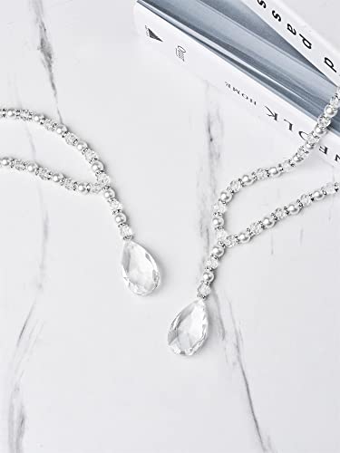 SUQ I OME Luxury Magnetic Curtain Tieback, Crystal Mixed Pearl - color: Pearl Mixed Crystal