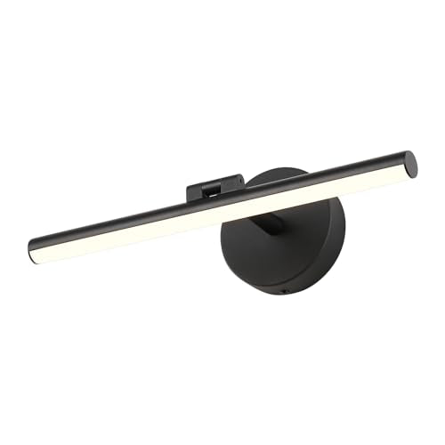 Hardwired Adjustable Lighting Matte Black Modern LED Picture Lights for Paintings 15.7'' Inch Long Swing Arm Metal Art Lights Warm White 3000K - color: Hard-Wired Black-round base, size: 15.7inch Dimmable