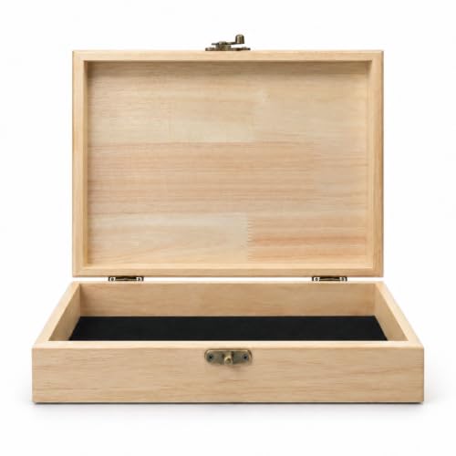 Old World Wooden Keepsake Box - color: Natural, size: Large