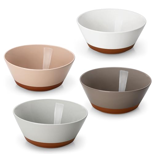 MALACASA Soup Bowls, Ceramic Salad Bowls Set of 4, 36oz Ceramic Bowls - color: Mix, size: 36oz