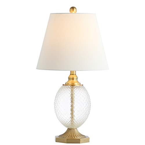 SAFAVIEH Kaiden Table Lamp, 24" Brass/Clear TBL4199A