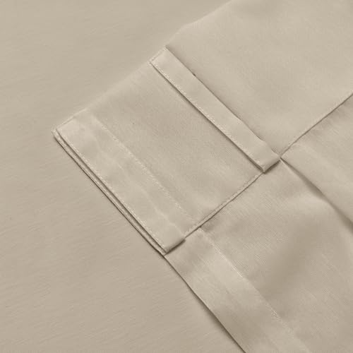 WEST LAKE 90 Inches Long Khaki Pinch Pleated Sheer Curtains for Bedroom Living Room,Plaza Taupe Rustic Textured Drapes with Backtabs,Farmhouse Airy Window Treatment,Custom Multi Sizes,58" Wx90 Lx2 - color: Plaza Taupe, size: 58"W x 90"L (Pack of 2)