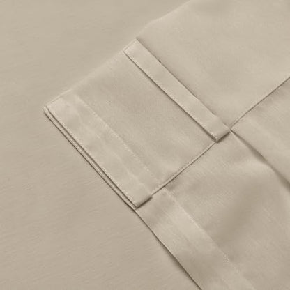 WEST LAKE 90 Inches Long Khaki Pinch Pleated Sheer Curtains for Bedroom Living Room,Plaza Taupe Rustic Textured Drapes with Backtabs,Farmhouse Airy Window Treatment,Custom Multi Sizes,58" Wx90 Lx2 - color: Plaza Taupe, size: 58"W x 90"L (Pack of 2)