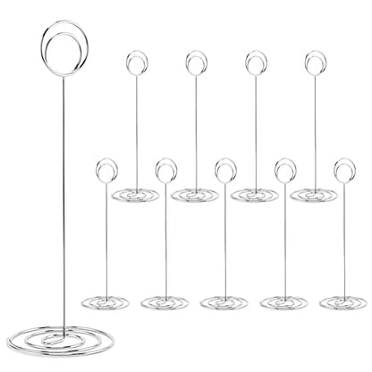 Table Number Holders, 10PCS Place Card Holder, Photo Holder (8.7" Silver) - color: Silver, size: Extra Large