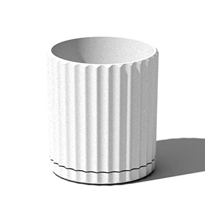 Veradek Demi Series Demi 6" Planter w/Tray, White - color: White, size: 6 inch