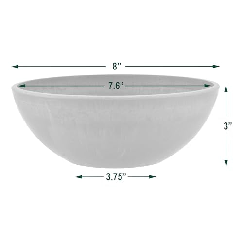 PSW M20TP Garden Bowl, Planter Bowl, Centerpiece Bowl, Fairy Garden Planter 8 Inch, 1 Count (Pack of 1) - color: Taupe, size: 8 Inch