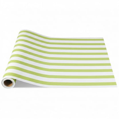 AmazingSpark Striped Table Runner Roll,Light Green,25' Long X 16" Wide - color: Light Green, size: 25' Long X 16" Wide