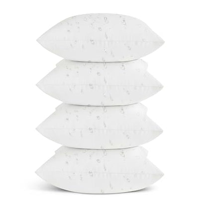 Oubonun Waterproof Outdoor Pillow Inserts 20 x 20 Set of 4, Square Pillows - size: 20 × 20(Pack of 4)
