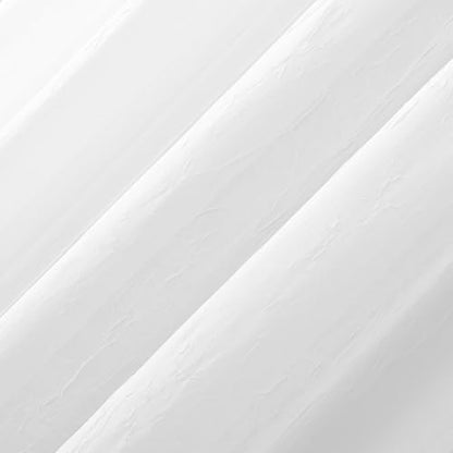 No. 918 Erica Crushed Sheer Voile Rod Pocket Curtain Panel, 51" x 108", White - color: White, size: 51"W x 108"L (Pack of 1)