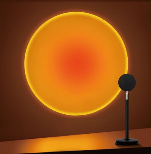 Tsrarey Sunset Lamp Projector,180 Degree Rotation Sun Projection Light - color: Sunset Red