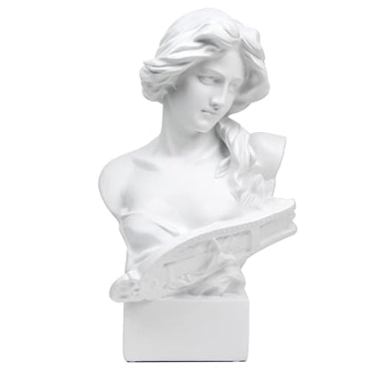 Norrclp Greek Statue of Musical Goddess, 11.8in Classic Roman Head Bust - color: Goddess-11.8in