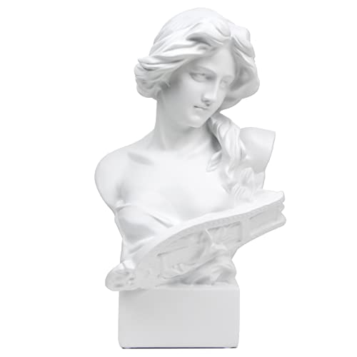 Norrclp Greek Statue of Musical Goddess, 11.8in Classic Roman Head Bust - color: Goddess-11.8in