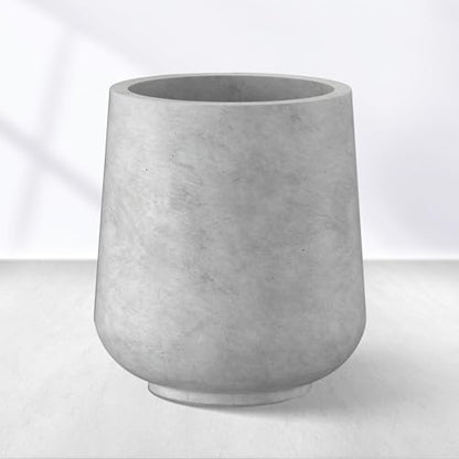 Kante Pale Gray Concrete Planter 13" Dia All-Weather Round Accent Pot - color: Gray Concrete, size: 13" D
