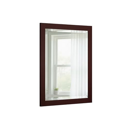 Alaterre Bathroom Vanity Mirror with Beveled Glass, Espresso, 24”x30” - color: Espresso