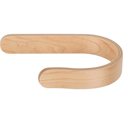 2 x Waveply Wood Curtain Holdbacks Plywood Drapery U Shaped Hook Tiebacks for Wall (Birch) - color: Maple